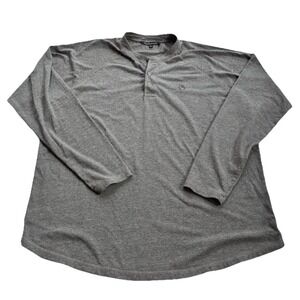 Hammermade Men's Lightweight Stretch Super Soft Long Sleeve Gray Henley Size XXL